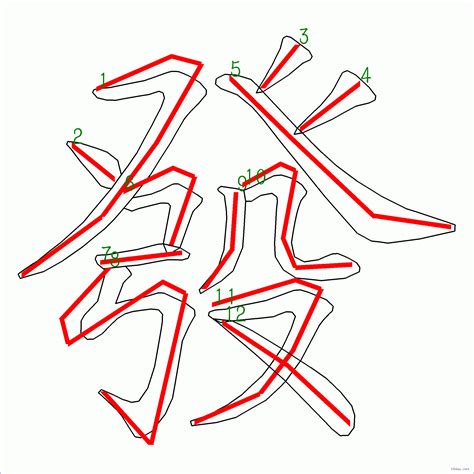 發筆劃|發的筆順 國字「發」筆畫